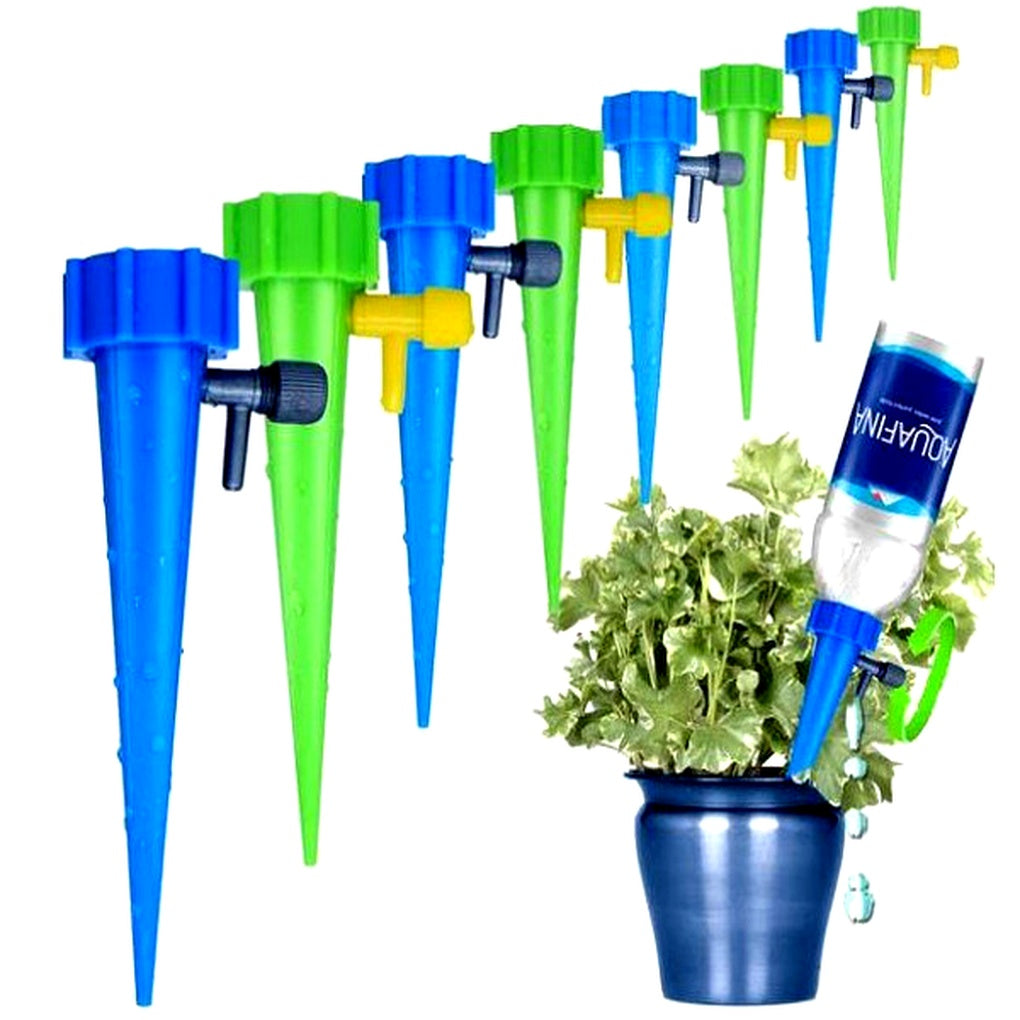 Automatic Watering Cones with Adjustable Drip Rate for Houseplants and Flower Pots During Holidays | Sansoti