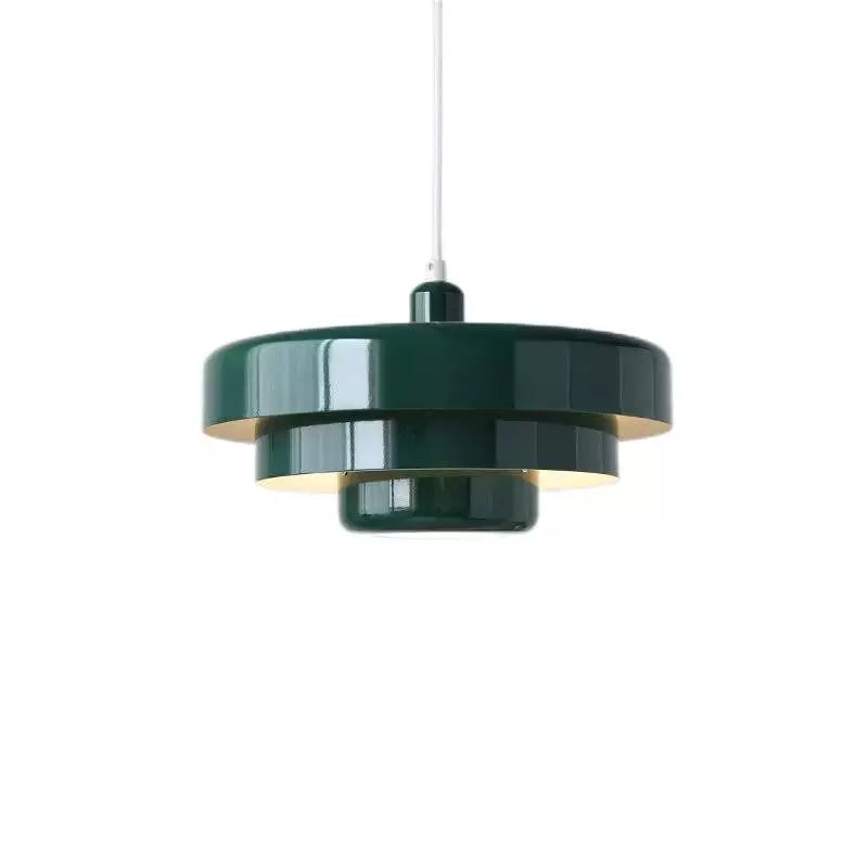 Żelazna lampa wisząca w stylu Bauhaus, industrialna, pomarańczowo-złoto-czarna, 35 cm, lampa pendelowa do jadalni i sypialni | Sansoti