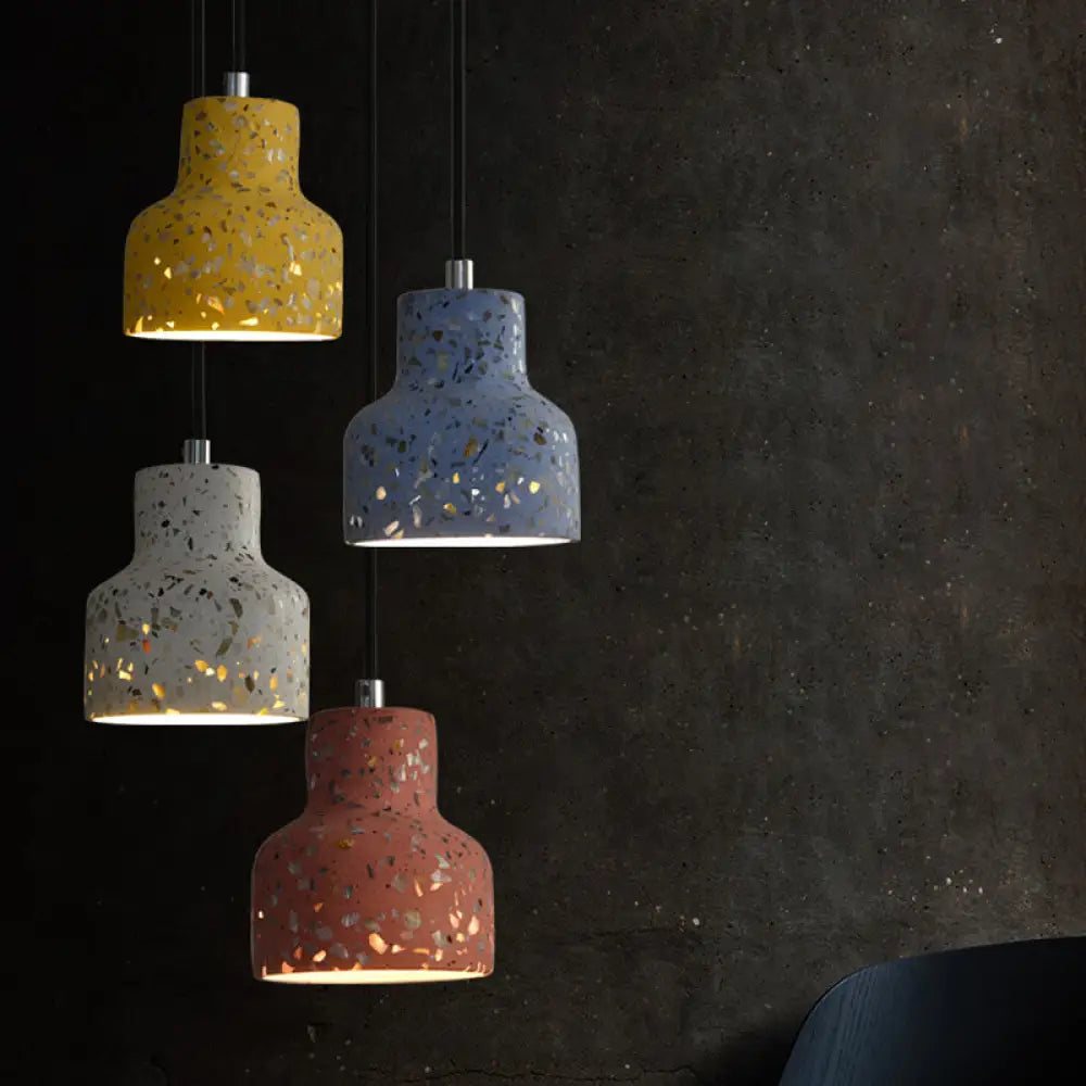 Hanglamp Terrazzo Cement Eettafel Verlichting Industrieel Design Pendellamp E26 E27 Fitting Noordse Stijl | Sansoti