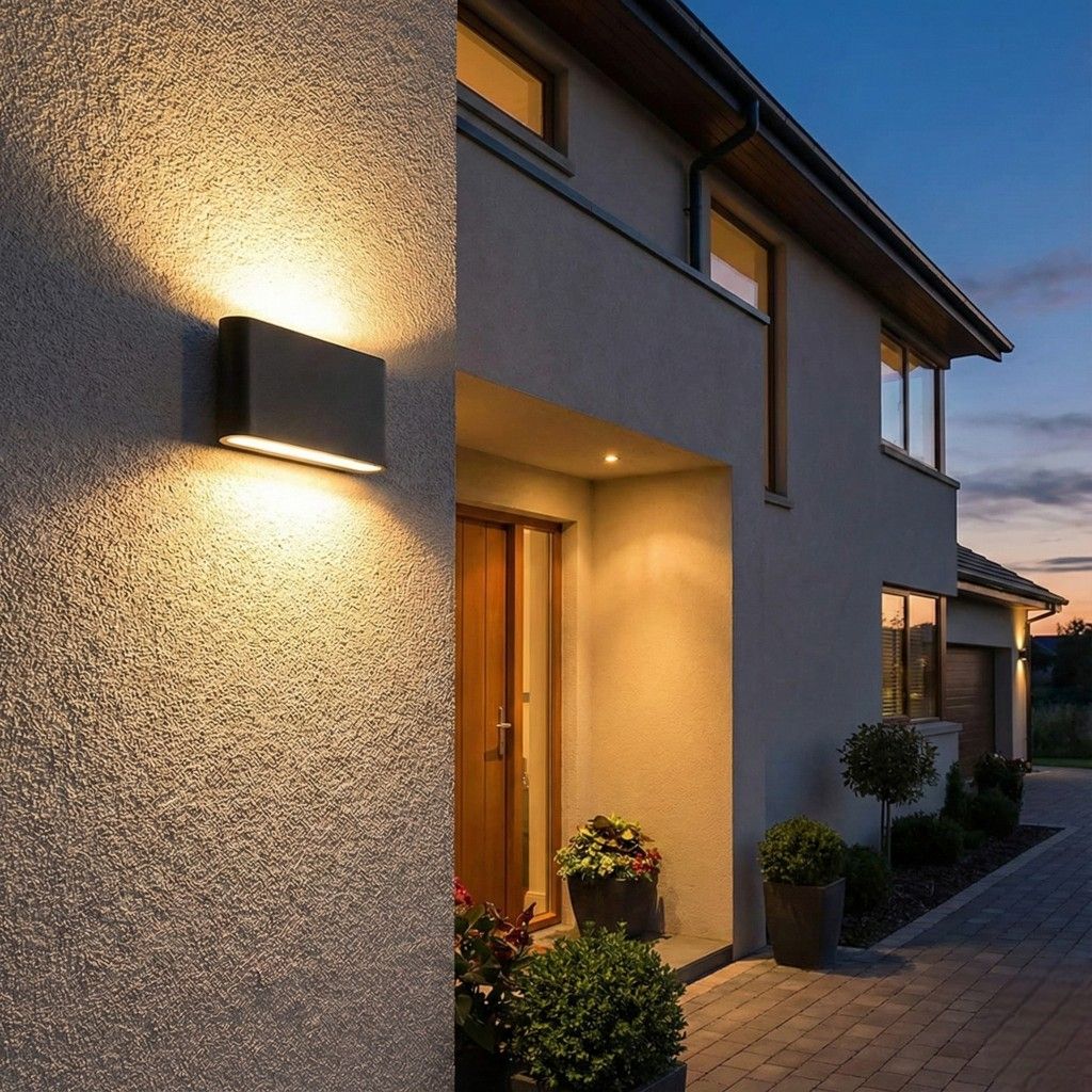 Outdoor Wall Light LED IP65 Waterproof Aluminum Black White Gray for Garden Patio Veranda Modern Design 6W 12W | Sansoti