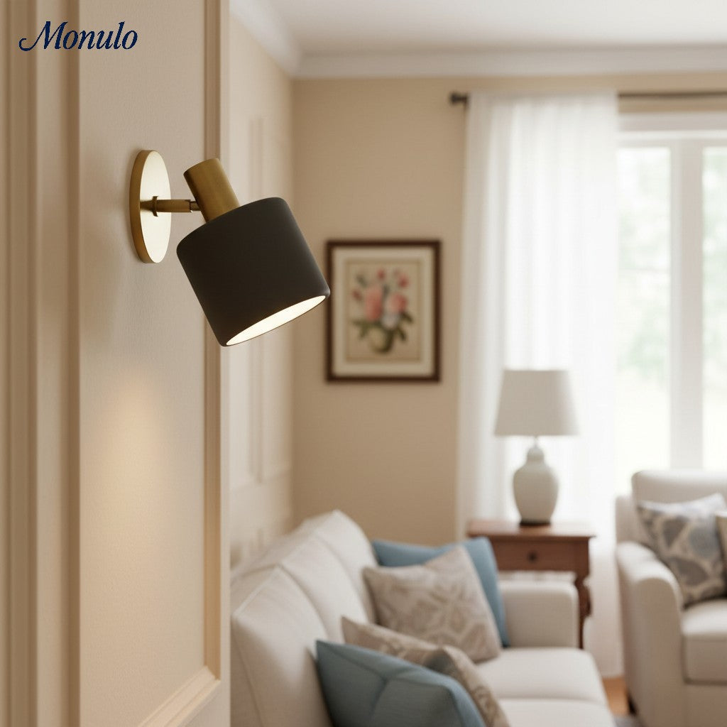 Ceramic Round Wall Lamp White Minimalist Flush Mount Lighting for Hall and Corridor | Sansoti