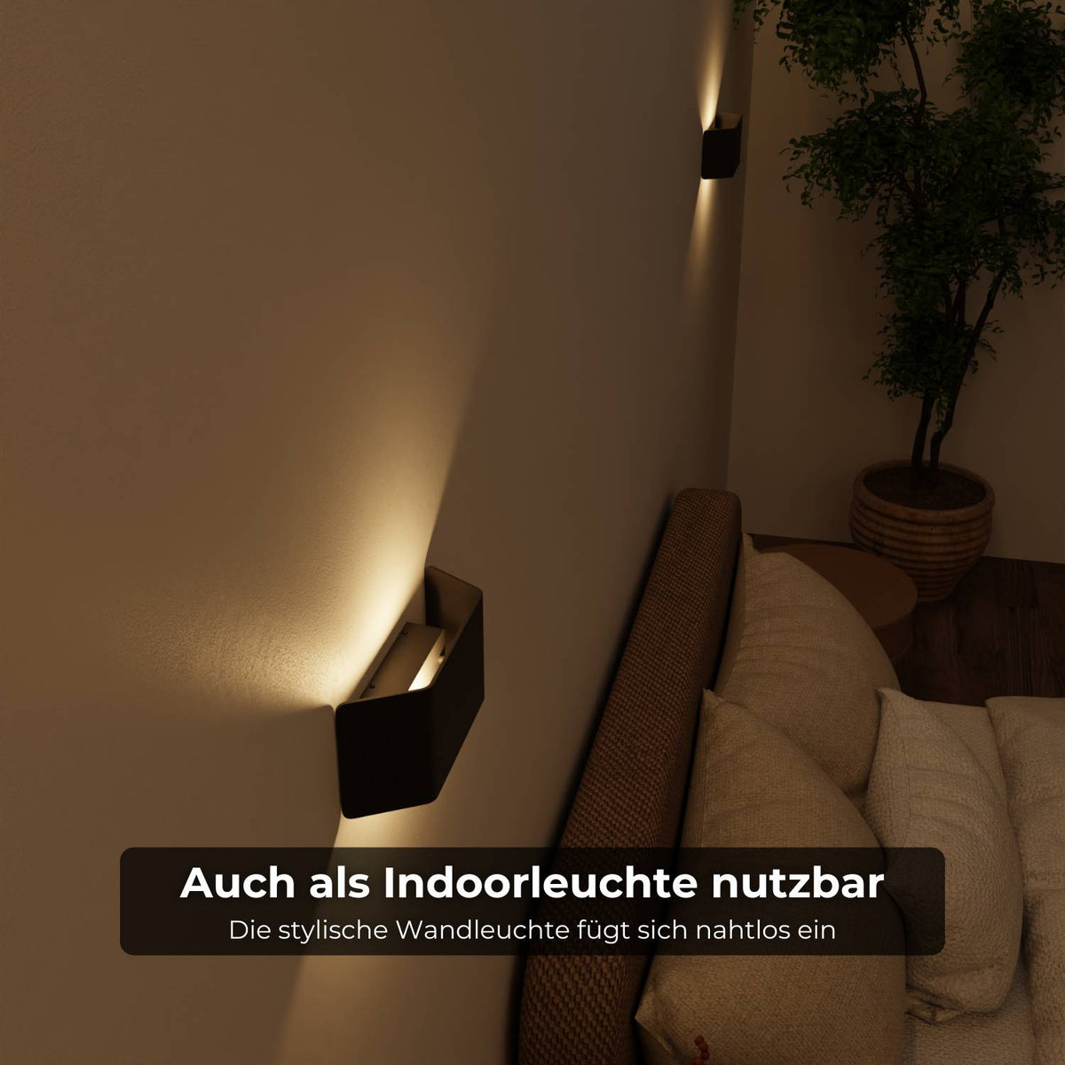 Modern wall lamp with warm 2700K light and IP54 protection for indoor and outdoor use | Sansoti