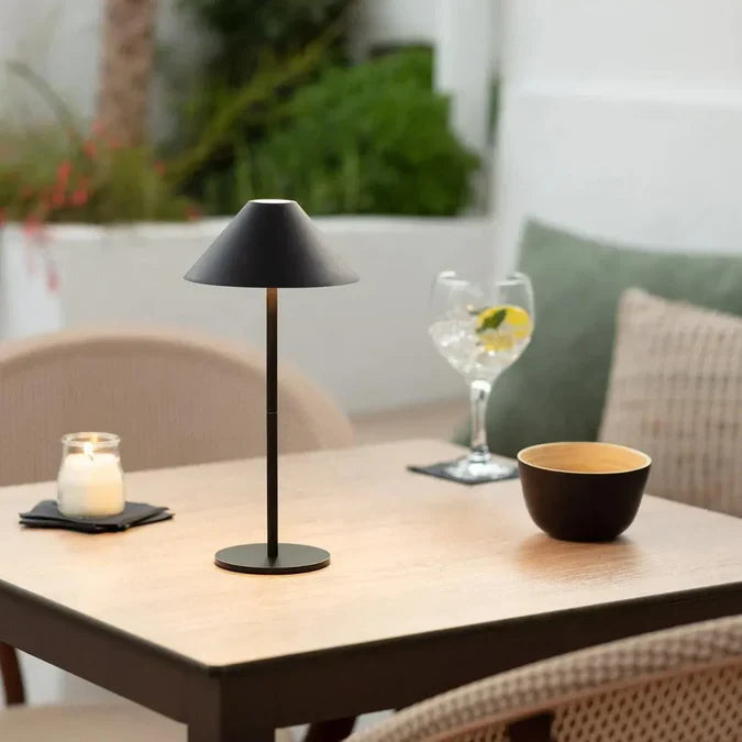 Wireless LED Table Lamp Touch Dimmable 20h Battery IP54 Indoor Outdoor Warm White 3000K Lantern Design | Sansoti