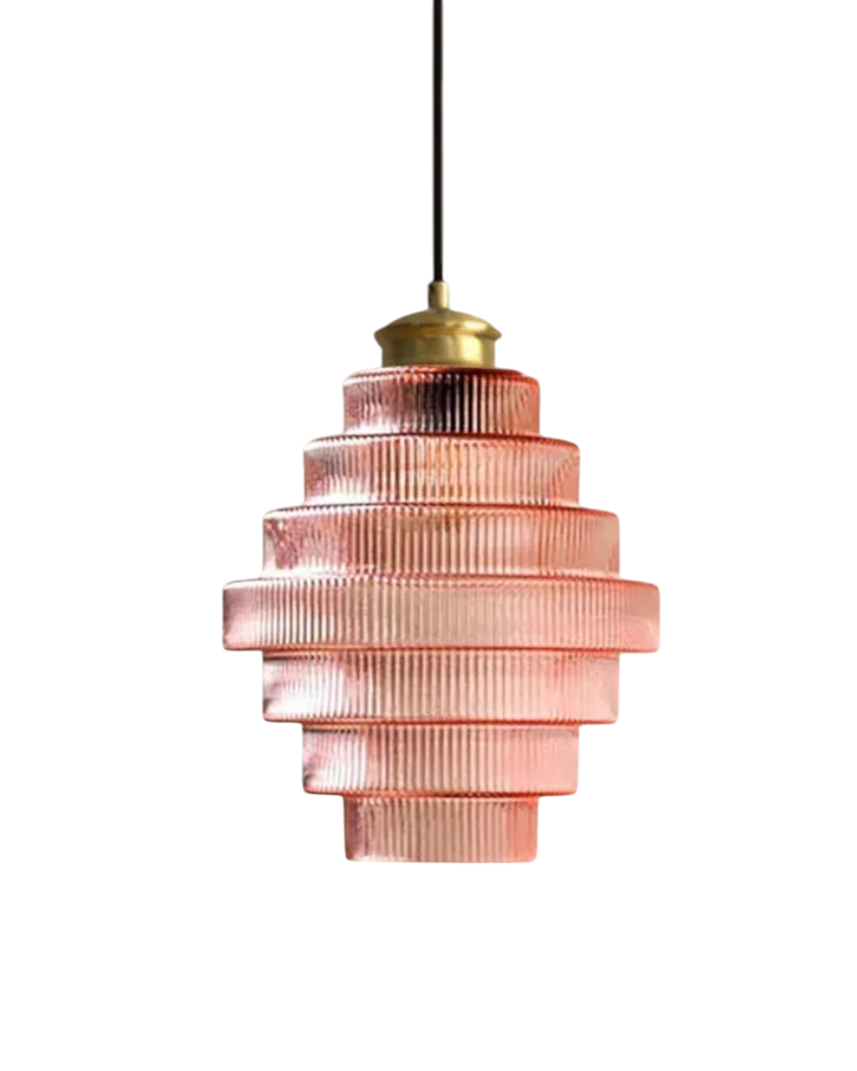 Nowoczesna kaskadowa szklana lampa wisząca ze złotym detalem do jadalni i salonu – luksusowe designerskie oświetlenie | Sansoti
