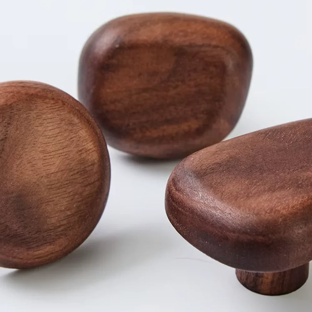 Wandkapstok Hout Set van 4 Natuurlijke Vormen Hal Badkamer Slaapkamer Handgemaakt Massief Hout Organisch | Sansoti
