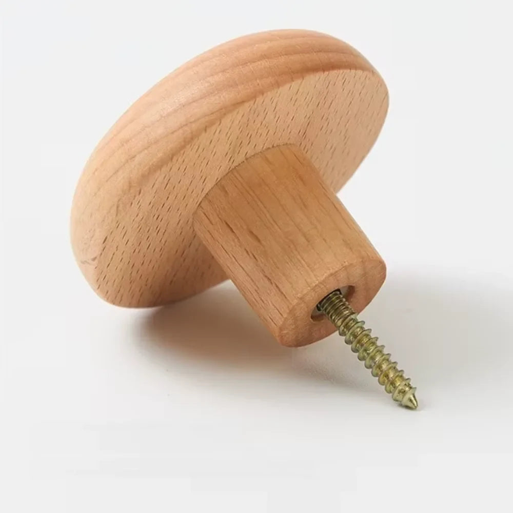 Wandkapstok Hout Set van 4 Natuurlijke Vormen Hal Badkamer Slaapkamer Handgemaakt Massief Hout Organisch | Sansoti