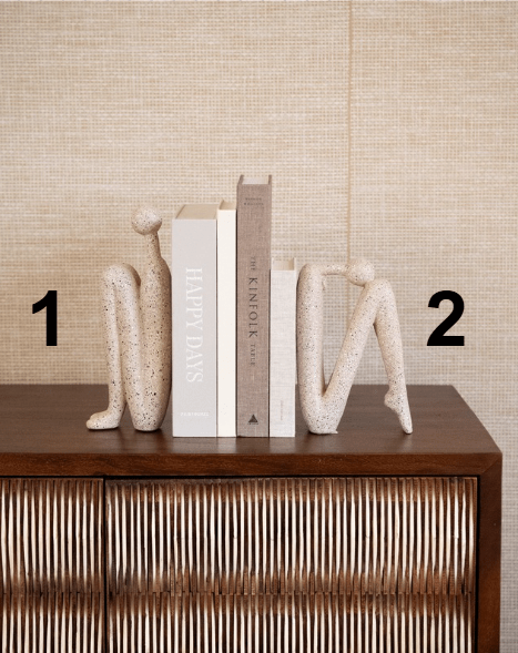 Bookend Statue Set Polyresin Modern Design 27cm Decorative | Sansoti
