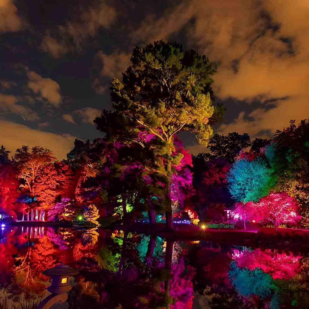 Grijze RGB Buitenspot Aluminium 48W/72W Tuinverlichting Boom IP65 Waterdicht Landschapsverlichting Tuin | Sansoti
