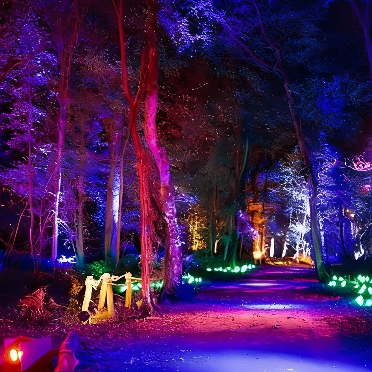 Grijze RGB Buitenspot Aluminium 48W/72W Tuinverlichting Boom IP65 Waterdicht Landschapsverlichting Tuin | Sansoti
