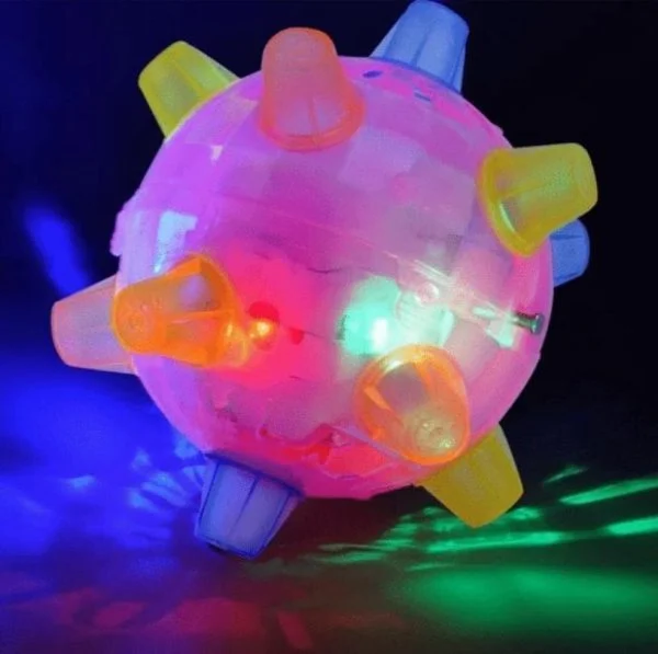 Interactive LED Light Bouncing Ball for Dogs – Exercise, Brain Training Toy, Thermoplastic Rubber | Sansoti