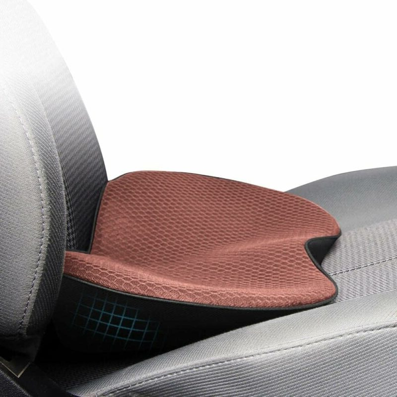 Ergonomic Booster Car Seat Cushion, Memory Foam, for Short Drivers, Comfort, Black Beige Brown Red, Car | Sansoti