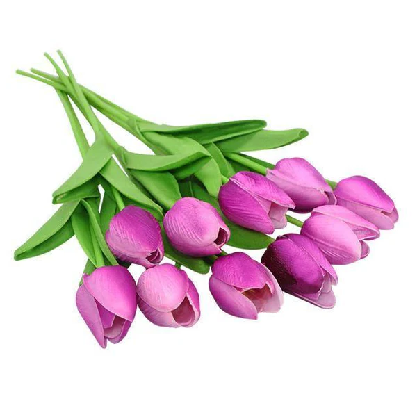 Kunsttulpen Set 10 Stuks PU Bloemen Decoratie Woonkamer Vaas Arrangement Naturel Interieur Styling Boeket | Sansoti