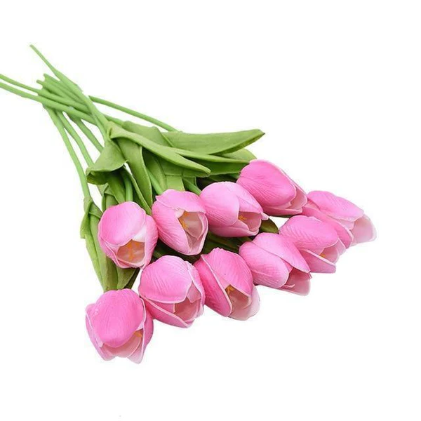 Kunsttulpen Set 10 Stuks PU Bloemen Decoratie Woonkamer Vaas Arrangement Naturel Interieur Styling Boeket | Sansoti