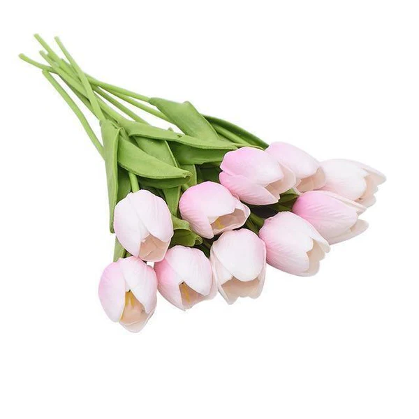 Kunsttulpen Set 10 Stuks PU Bloemen Decoratie Woonkamer Vaas Arrangement Naturel Interieur Styling Boeket | Sansoti