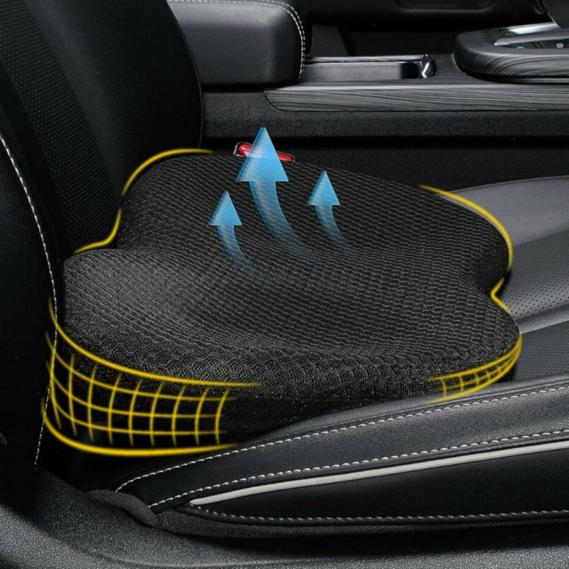 Ergonomic Booster Car Seat Cushion, Memory Foam, for Short Drivers, Comfort, Black Beige Brown Red, Car | Sansoti