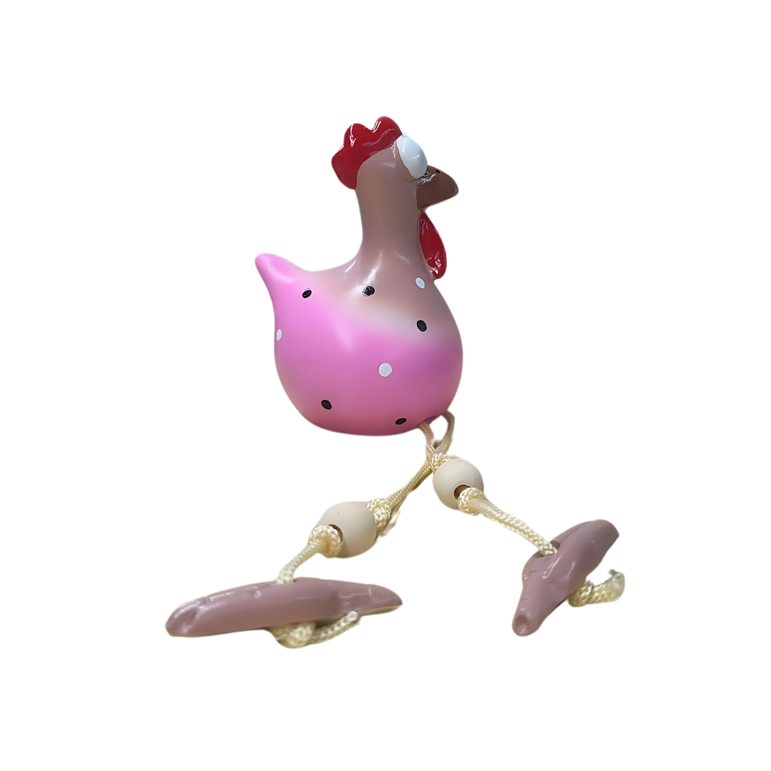 Decorative Rooster Garden Ornament Resin Moving Legs Wind-Activated Outdoor Decoration Balcony Patio Garden Decor | Sansoti