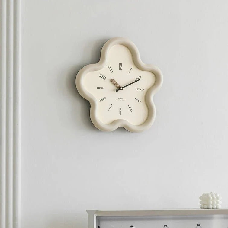 Wall Clock with 3D Floral Design and Silent Pendulum Movement 39x39cm Decorative Design for Living Room and Bedroom | Sansoti