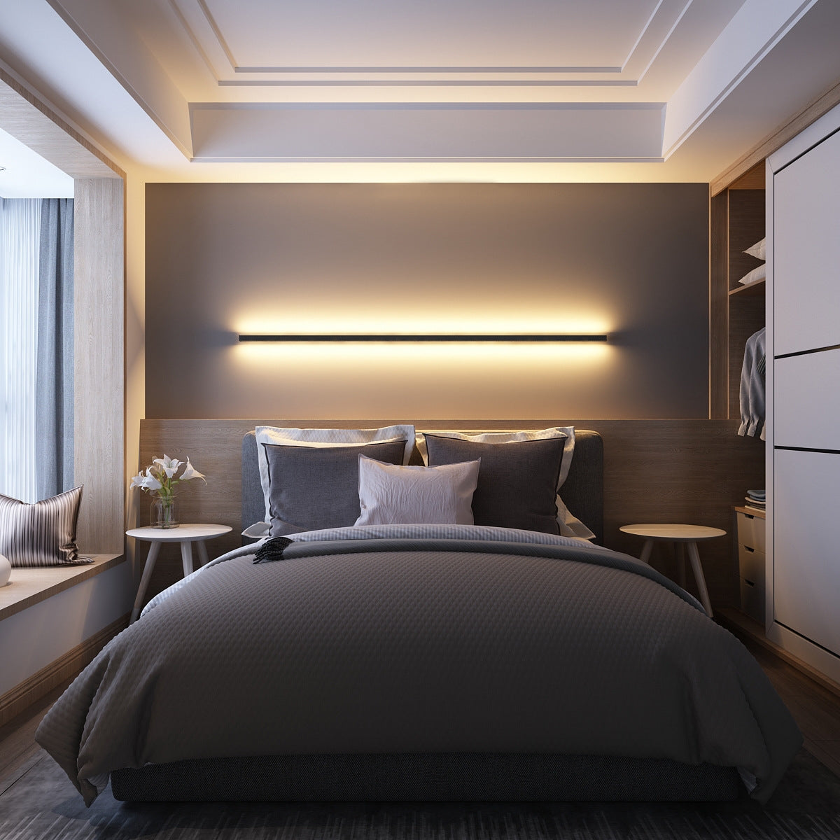 Minimalist Linear Wall Lamp With Integrated LED Lighting And Modern Design | Sansoti