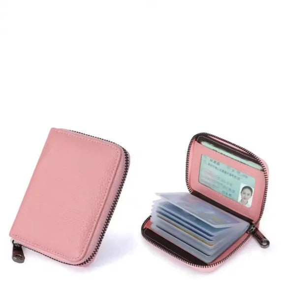 Compact Leather Card Holder Multifunctional Wallet for Business Cards Credit Cards Driver's License and Other Cards | Sansoti