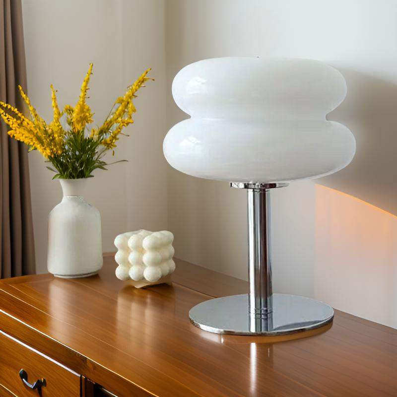 Designer Tafellamp met Touch Bediening Glas en Metaal Dimbaar LED Verlichting Modern Sfeerlamp voor Woonkamer en Slaapkamer | Sansoti