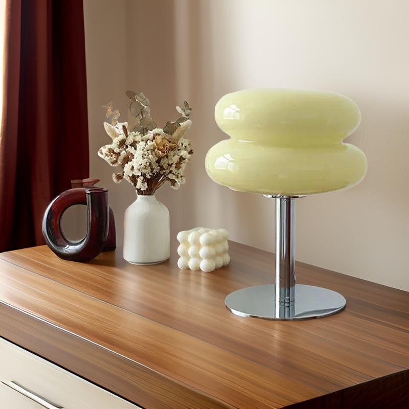 Designer Tafellamp met Touch Bediening Glas en Metaal Dimbaar LED Verlichting Modern Sfeerlamp voor Woonkamer en Slaapkamer | Sansoti