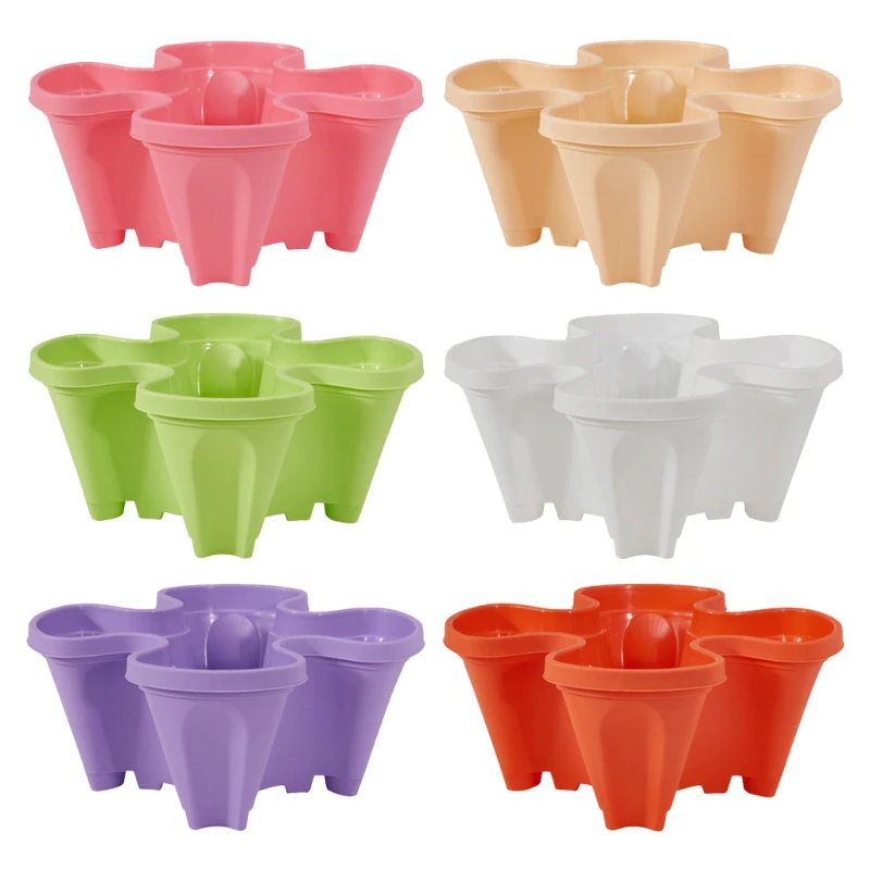 Stackable Planter for Vertical Gardening Flower Pot Herb Tower Balcony Patio Indoor Outdoor Growing Tower | Sansoti