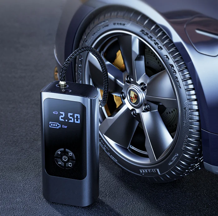 Draagbare Bandencompressor 12V met Accu Digitaal Display Luchtpomp Auto Fiets Motor Camping Onderweg | Sansoti