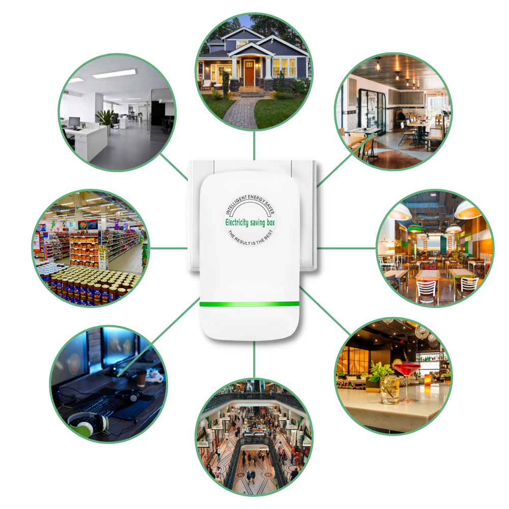 Energiesparmodul Steckdose EU/US-Stecker für niedrigere Stromkosten und Stromersparnis im Haushalt | Sansoti