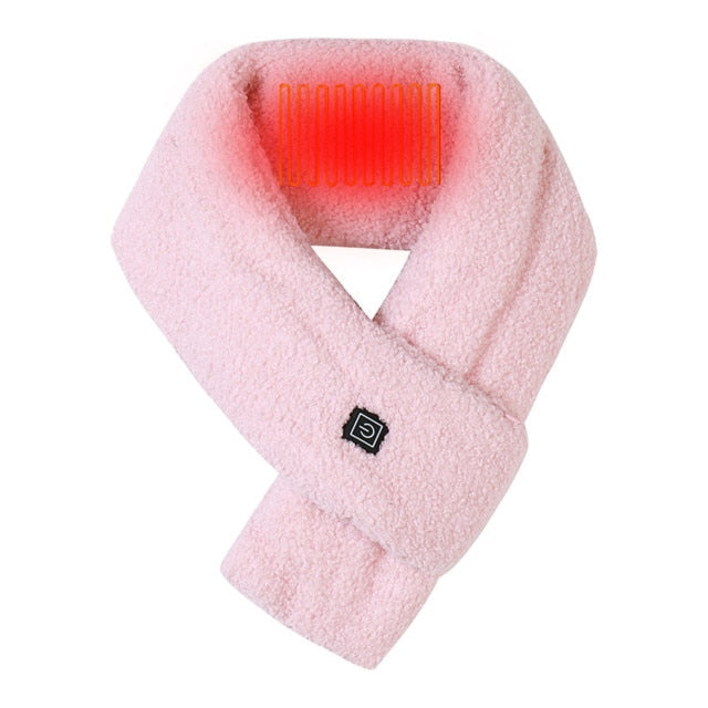 USB Verwarmde Sjaal met 3 Temperatuurstanden Zachte Fleece Wintersjaal Unisex voor Wandelen Outdoor Winter | Sansoti