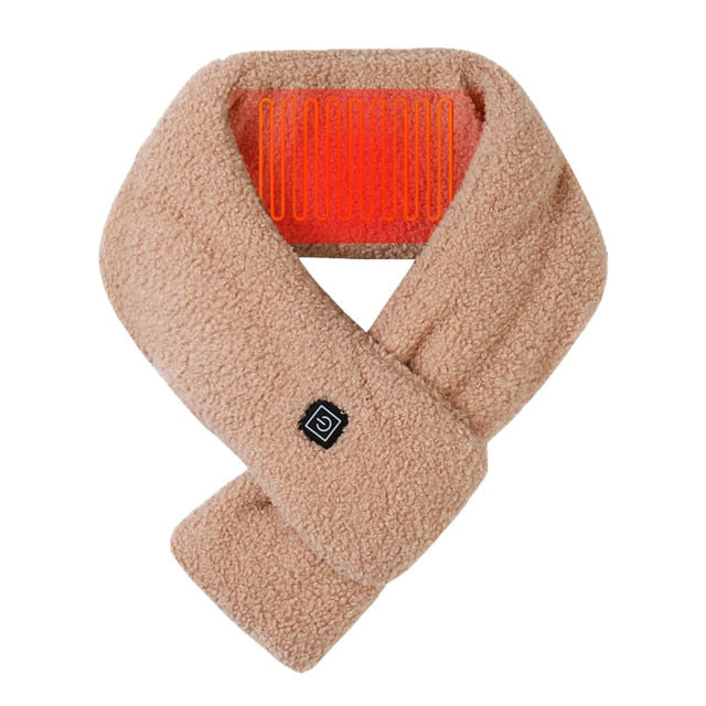 USB Verwarmde Sjaal met 3 Temperatuurstanden Zachte Fleece Wintersjaal Unisex voor Wandelen Outdoor Winter | Sansoti
