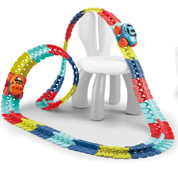 Circuit de course magnétique pour enfants avec fonction phosphorescente, 46 à 184 pièces, éducatif et créatif | Sansoti