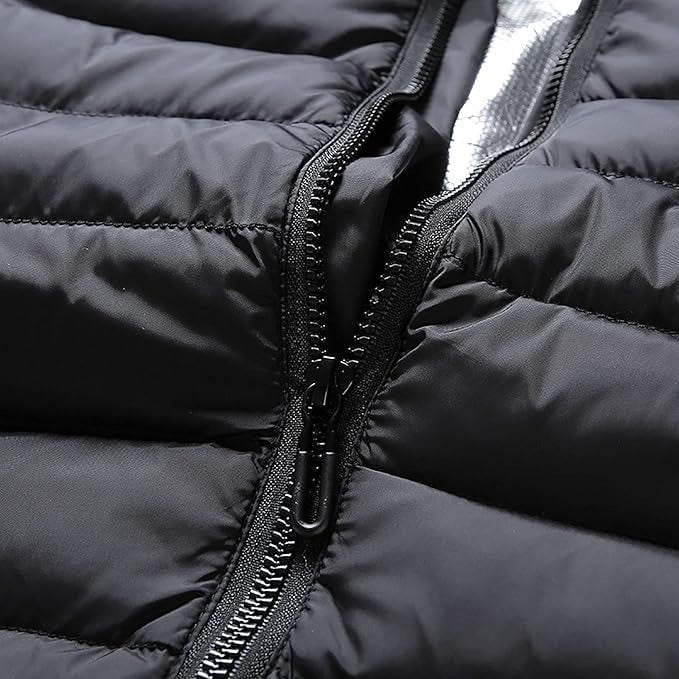 Thermische Pufferjacke mit 9 Heizzonen Kapuze Steppjacke Unisex Winterbekleidung Faltbare Outdoorjacke | Sansoti
