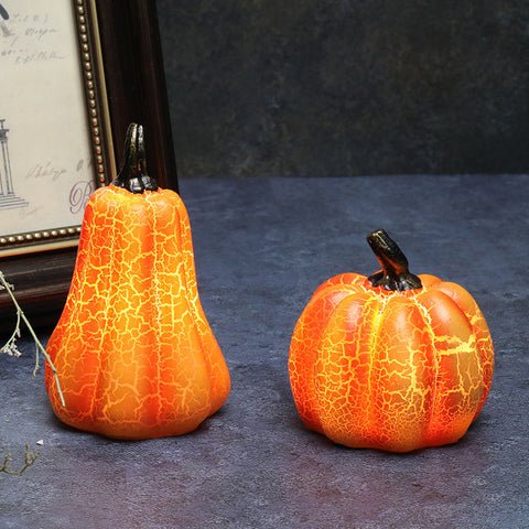 Halloween Pompoen Lantaarn met LED Kaars – Realistisch Flakkerend Licht Decoratie Herfst Sfeerlicht Binnen | Sansoti