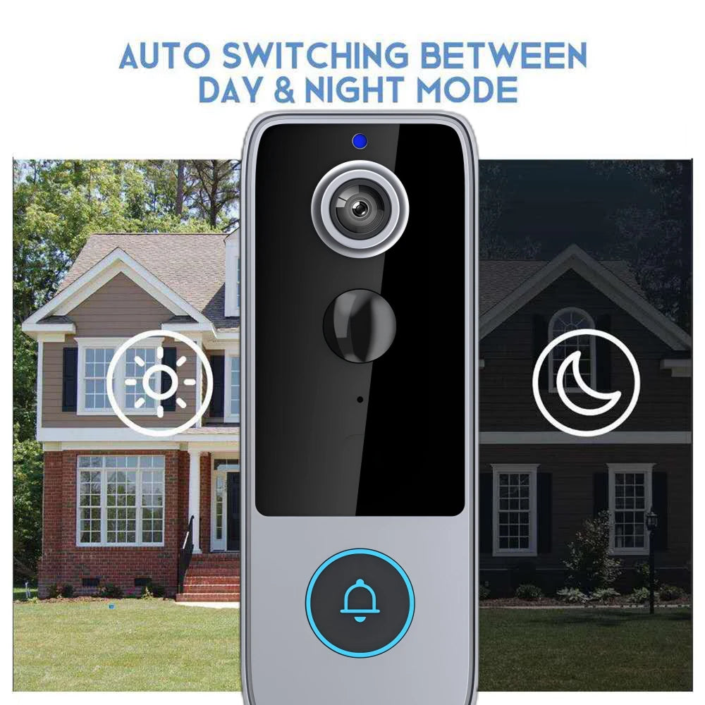 Kabellose Video-Türklingel mit 1080P-HD-Kamera, Nachtsicht, Bewegungserkennung, Zweiwege-Audio, Smart-Home-Sicherheit | Sansoti