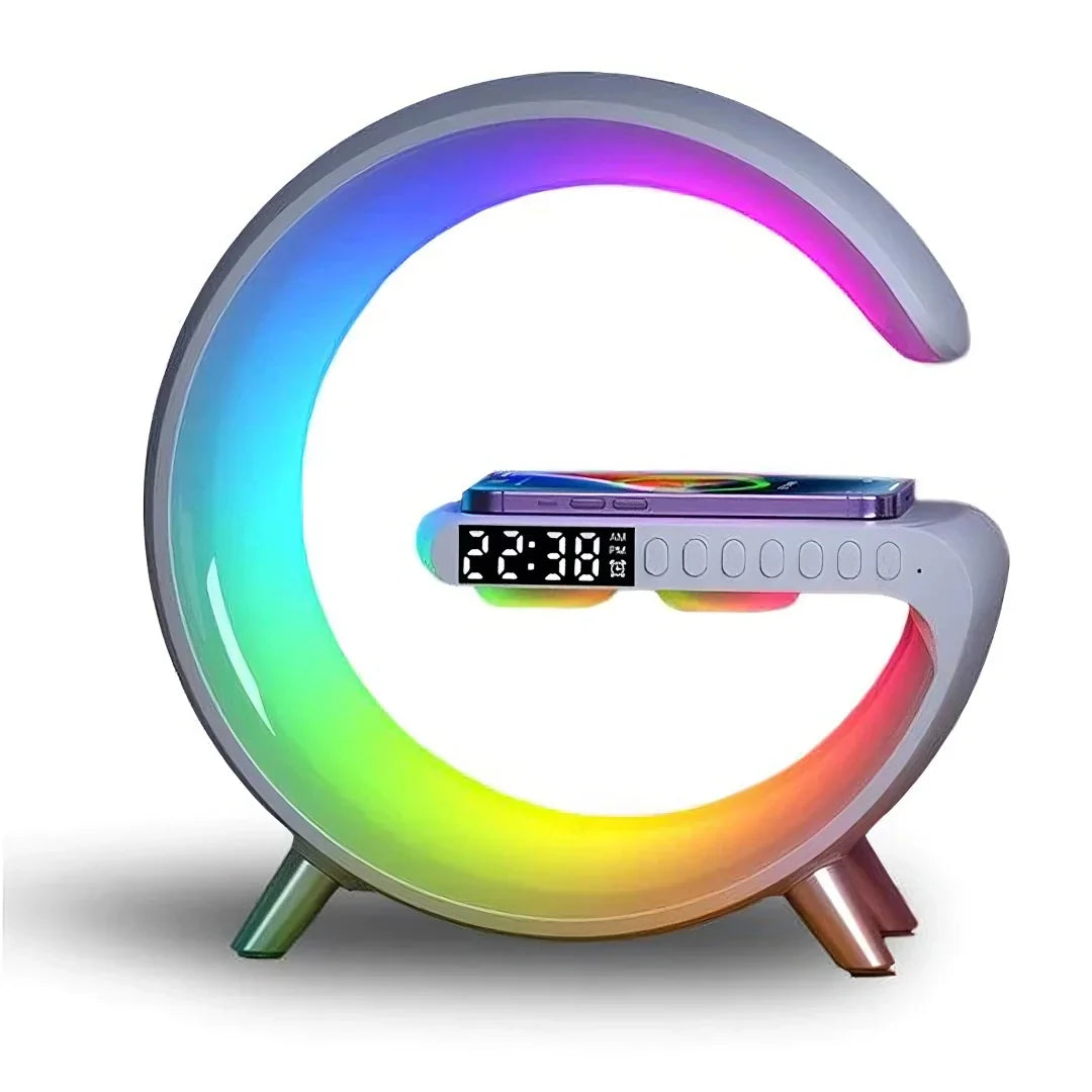 Wecker Bluetooth Lautsprecher Kabelloses Laden 3-in-1 Nachttisch LED Display | Sansoti