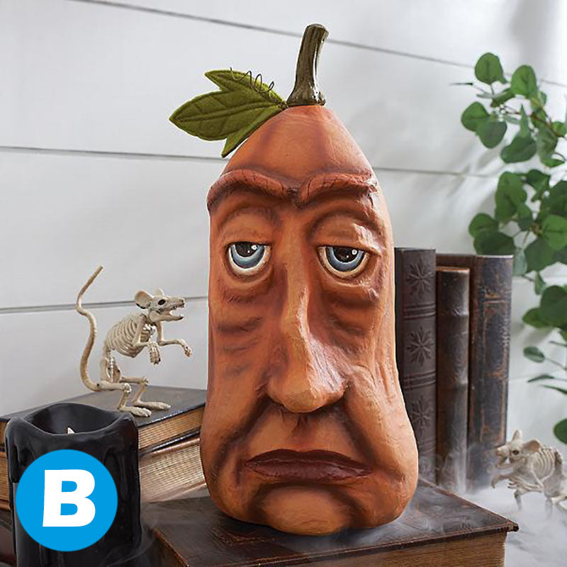 Verlicht Pompoenhoofd Hars Decoratiefiguur LED-verlichting Halloween Tuinornament Feestdecoratie Sfeerverlichting | Sansoti