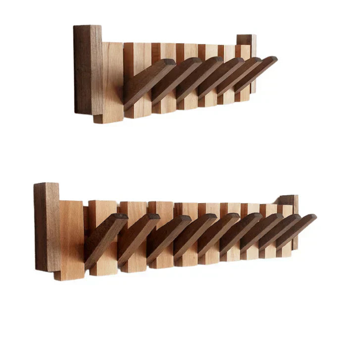 Wandkapstok Hout Piano Vormgeving 4-8 Haken Scandinavisch Design Hal Slaapkamer Garderobe Wand Opslag | Sansoti
