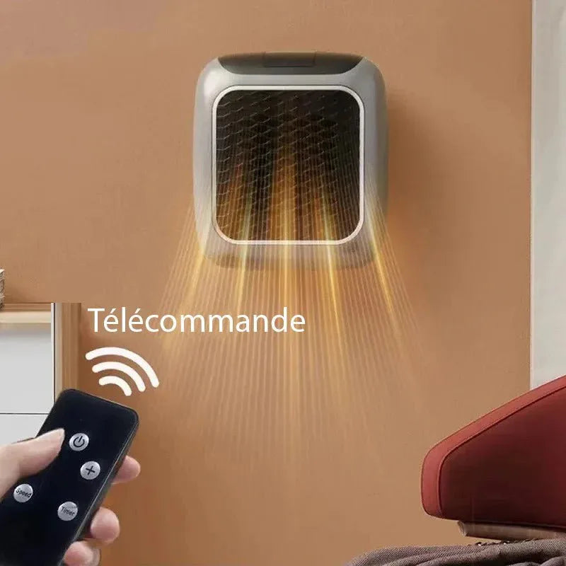 Compact Ceramic Heater 800W USB Wall-Mounted with Remote Control Energy-Efficient Heating | Sansoti