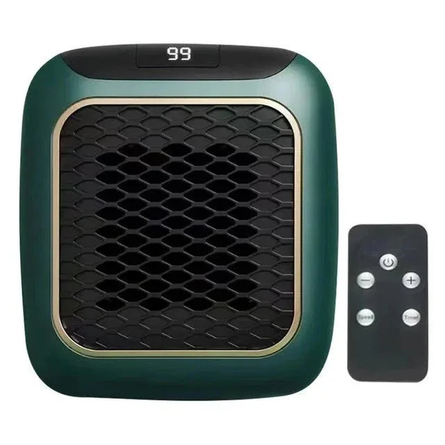 Compact Ceramic Heater 800W USB Wall-Mounted with Remote Control Energy-Efficient Heating | Sansoti
