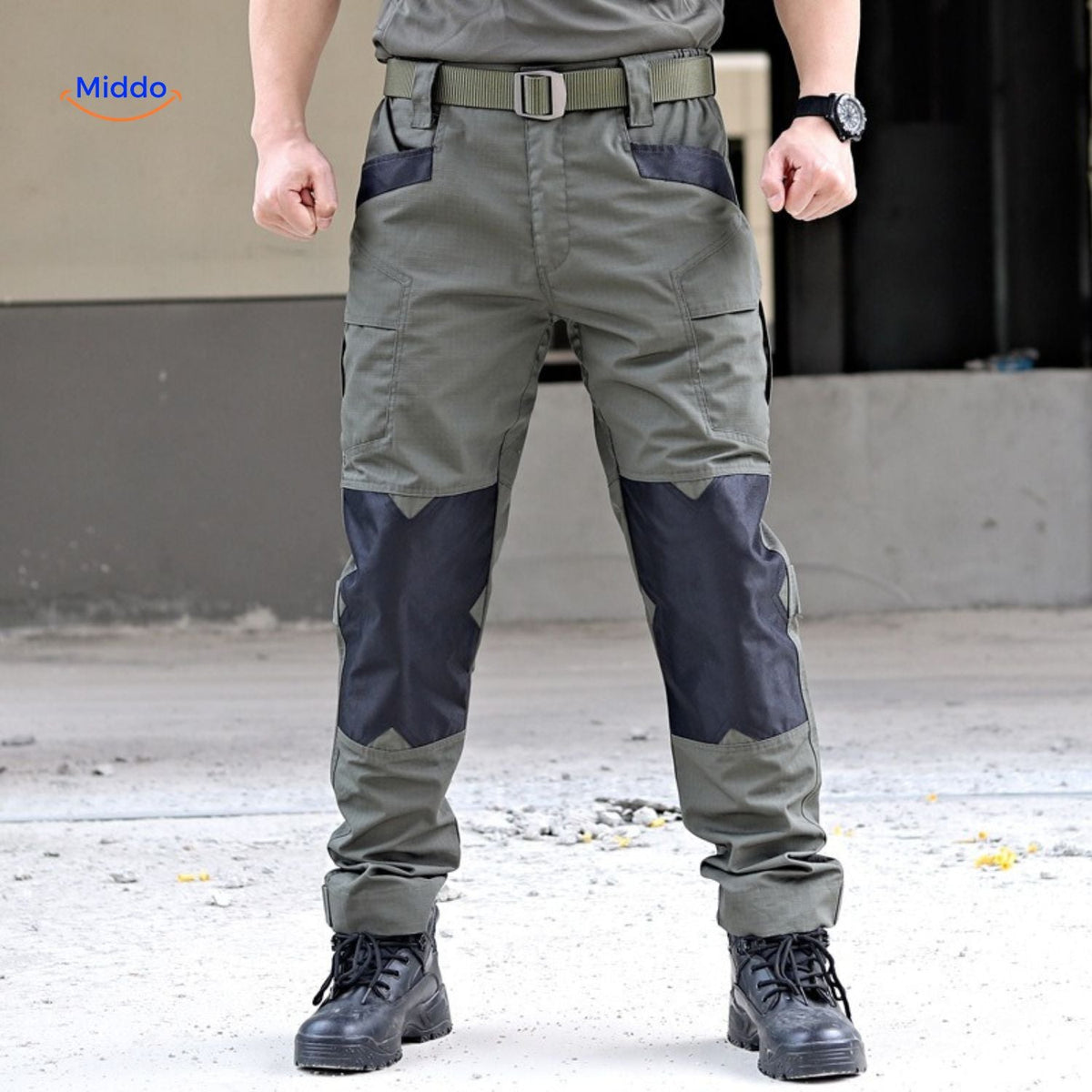 Pantalon tactique outdoor pour homme, résistant aux déchirures, avec poches multifonctionnelles pour la randonnée, le camping, le travail et les activités de plein air | Sansoti