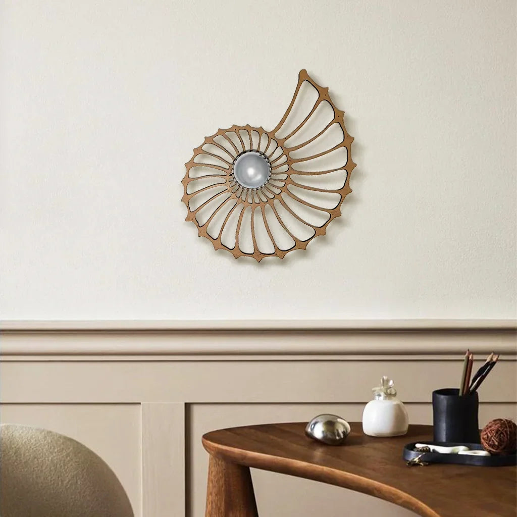 Handmade Ceramic Wall Lighting Gold 50 cm Decorative Wall Lamp Push-Button Cord 150 cm Living Room Bedroom | Sansoti