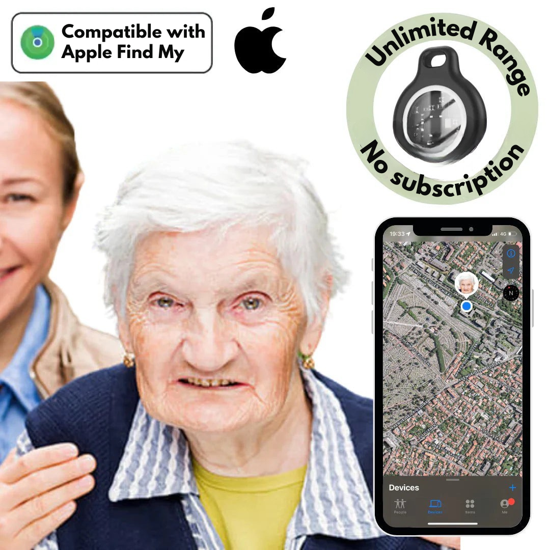 GPS Tracker for Seniors Real-Time Location Tracking Waterproof No Subscription with iOS Support | Sansoti