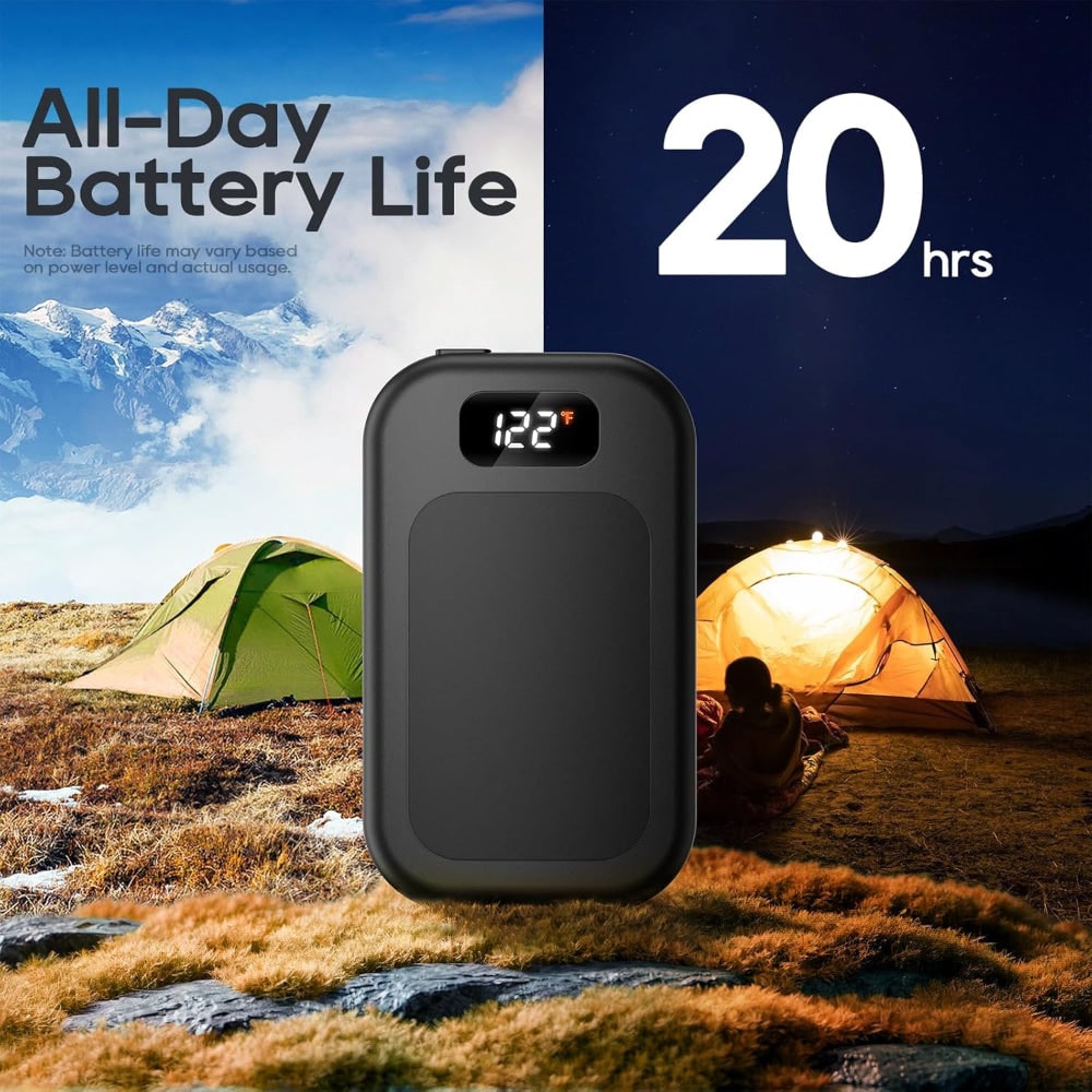 Oplaadbare Handwarmers met LED Display 3 Warmtestanden Powerbank Functie Wintercomfort Koude Handen Outdoor | Sansoti