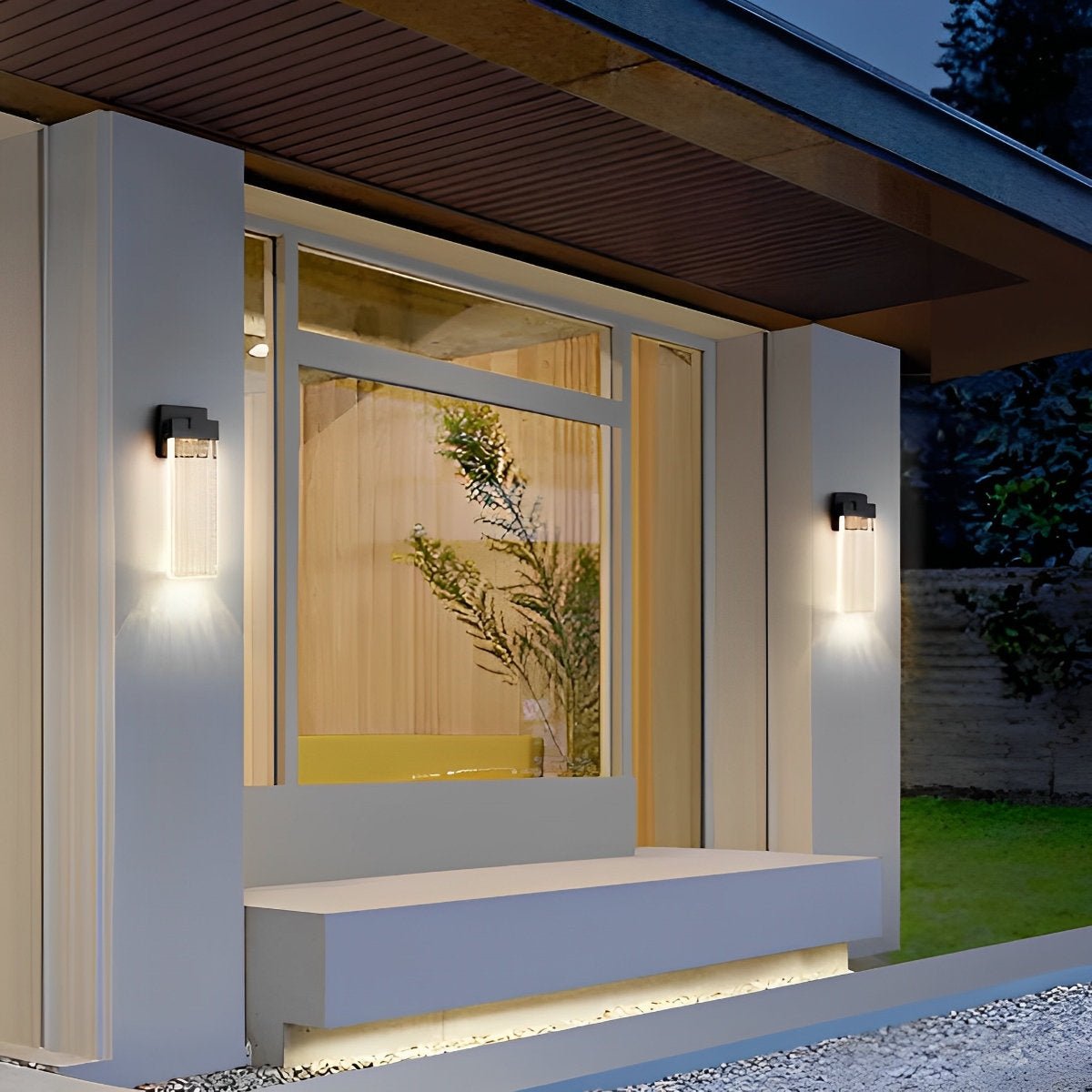 Zewnętrzny kinkiet LED kryształowy, aluminiowy, czarny, 10W 18W 24W, IP54, na elewację, przy drzwi wejściowe, do ogrodu i willi, nowoczesna lampa zewnętrzna | Sansoti