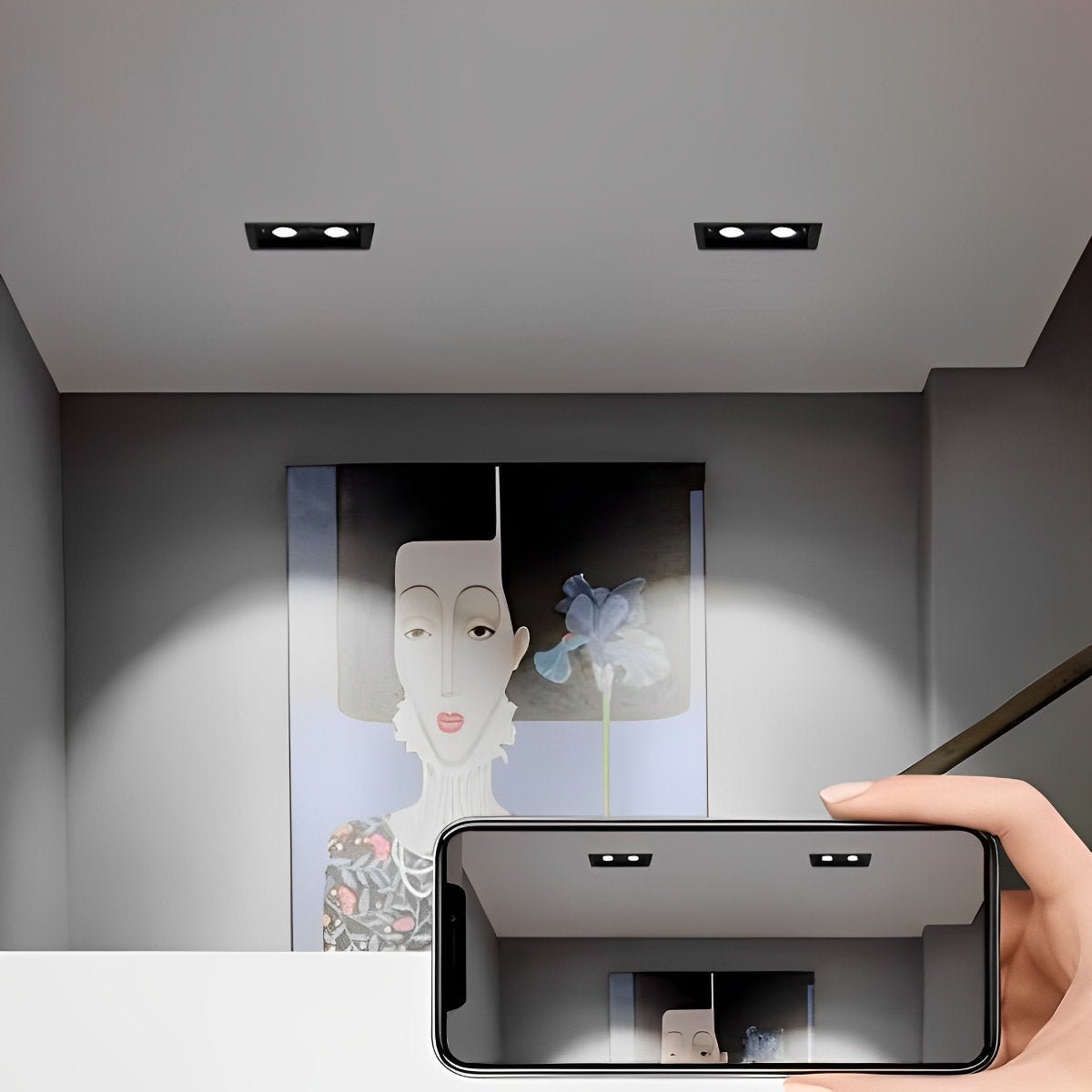Einbaustrahler Doppel LED Aluminium Weiß 24W Decke Wohnzimmer Küche Geschäft Verstellbar Downlight Einbauleuchte Modern | Sansoti