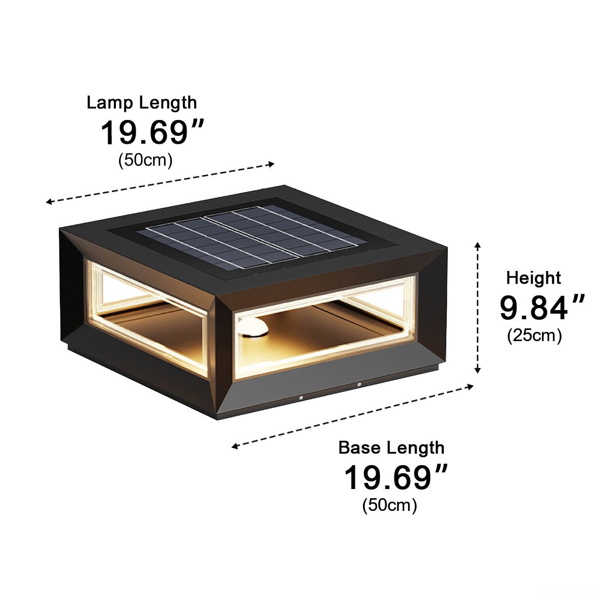 LED Sokkellamp Rechthoekig RVS Waterdicht Tuin Terras Oprit Zwart Wit Modern Design Buitenverlichting | Sansoti