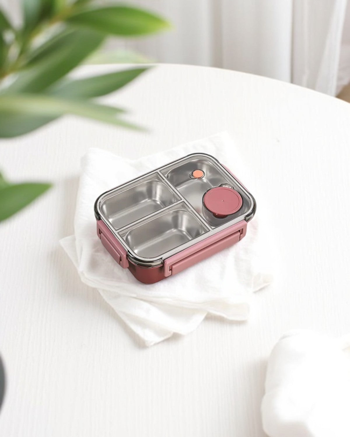 Insulated Lunchbox with Compartments - Warm Box for On the Go Green Red Blue 2 or 3 Compartments - Premium Meal Container Work School Picnic | Sansoti