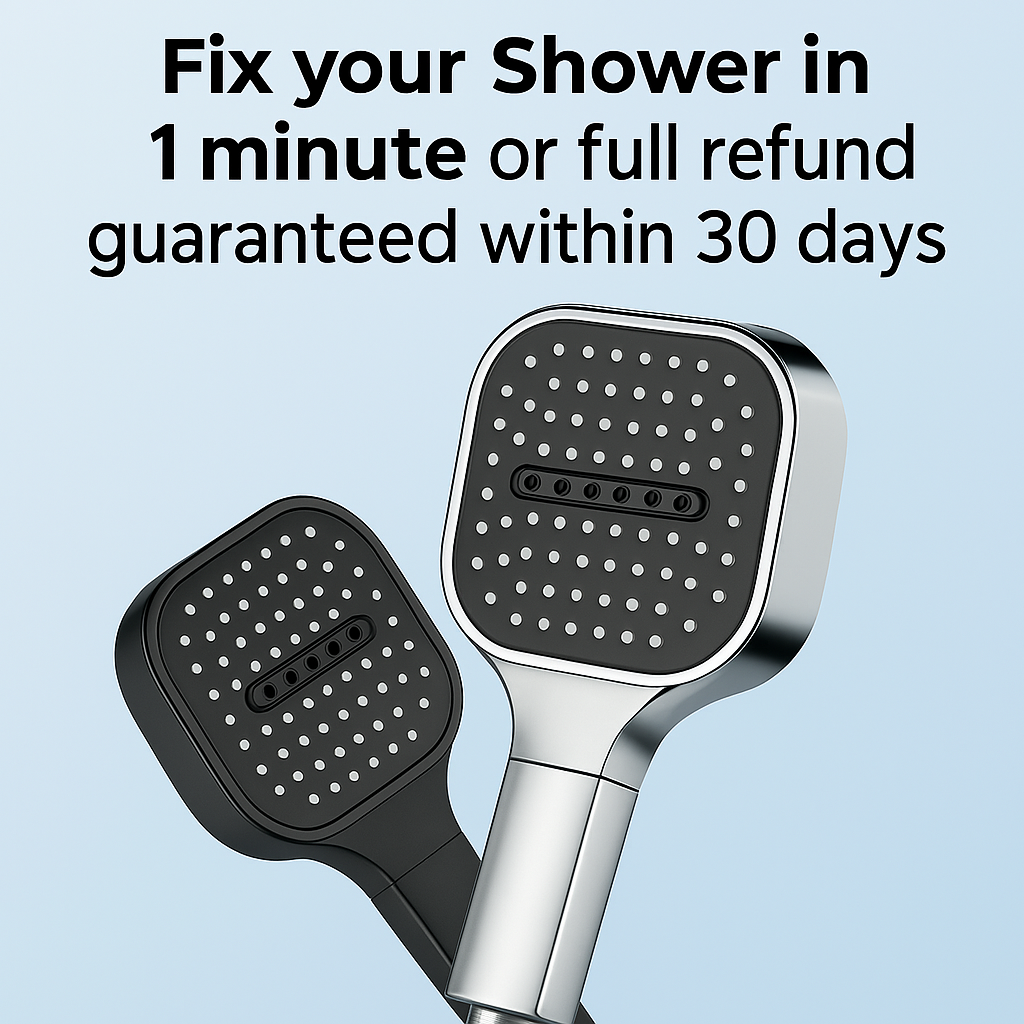 High-Pressure Shower Head with Filter for Low Water Pressure, Adjustable Spray Settings and Water Saving | Sansoti
