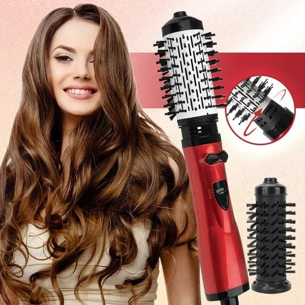 Rotierende Föhn-Bürste mit wechselbaren Aufsätzen 3 Wärmestufen Professionelles Styling zu Hause Volumen | Sansoti