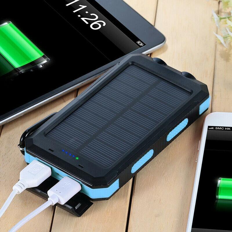 Zonnepaneel Powerbank Met 500.000mAh Capaciteit, Dubbele USB Poorten En Waterdichte Behuizing Voor Outdoor En Noodstroom | Sansoti